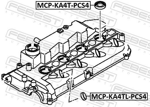 Junta anular, inyector FEBEST ref. MCP-KA4T-PCS4