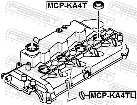 Junta anular, inyector FEBEST ref. MCP-KA4TL