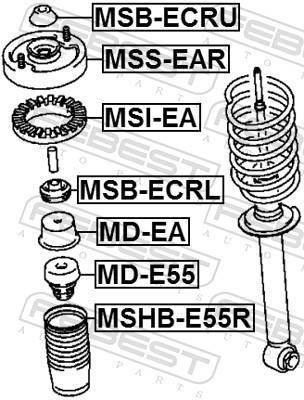 Amortisseurs FEBEST ref. MD-E55