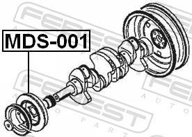 Poulie damper (Poulie de vilebrequin) FEBEST ref. MDS-001
