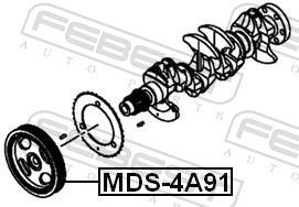 Poulie damper (Poulie de vilebrequin) FEBEST MDS-4A91