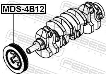 Poulie damper (Poulie de vilebrequin) FEBEST MDS-4B12