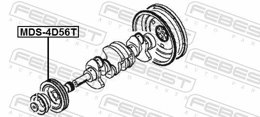 Poulie damper (Poulie de vilebrequin) FEBEST MDS-4D56