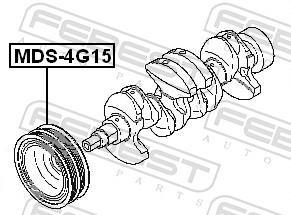 Poulie damper (Poulie de vilebrequin) FEBEST ref. MDS-4G15