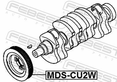 Poulie damper (Poulie de vilebrequin) FEBEST MDS-CU2W