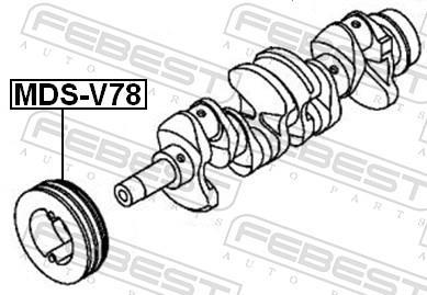 Poulie damper (Poulie de vilebrequin) FEBEST MDS-V78