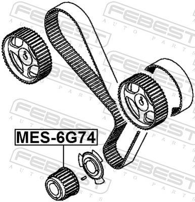 Roue dentée, vilebrequin FEBEST ref. MES-6G74