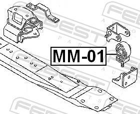 Suspension, boîte de transfert FEBEST MM-01