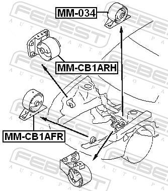 Soporte, motor FEBEST ref. MM-034