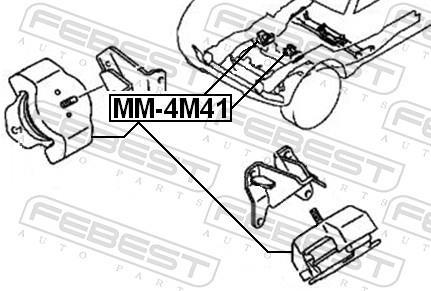 Support moteur (Silent bloc moteur) FEBEST MM-4M41