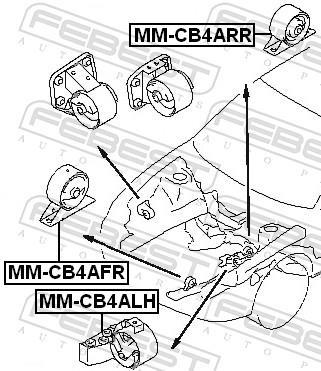Support moteur (Silent bloc moteur) FEBEST MM-CB4AFR