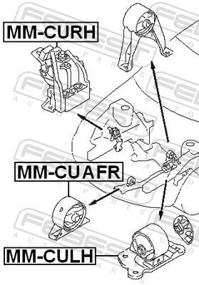 Support moteur (Silent bloc moteur) FEBEST MM-CUAFR