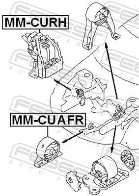 Support moteur (Silent bloc moteur) FEBEST MM-CURH