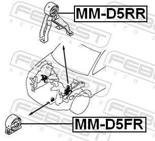 Support moteur (Silent bloc moteur) FEBEST MM-D5FR