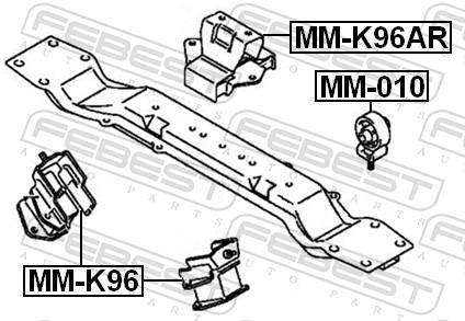 Soporte, motor FEBEST ref. MM-K96AR