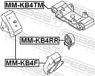 Soporte elástico de caja de cambios FEBEST ref. MM-KB4TM