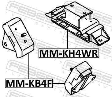 Suspension, boîte automatique FEBEST ref. MM-KH4WR