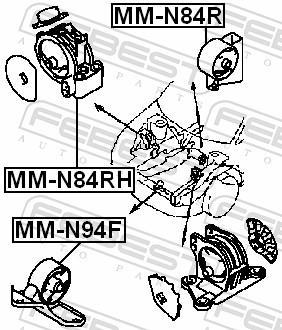 Suporte do motor FEBEST ref. MM-N84R