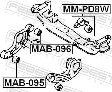 Cojinetes, diferencial FEBEST ref. MM-PD8W