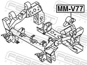 Silenciador, diferencial FEBEST ref. MM-V77