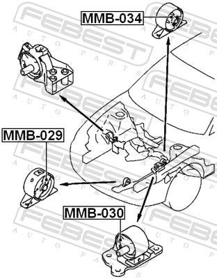 Soporte, motor FEBEST ref. MMB-034