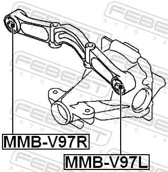 Cojinetes, diferencial FEBEST ref. MMB-V97R