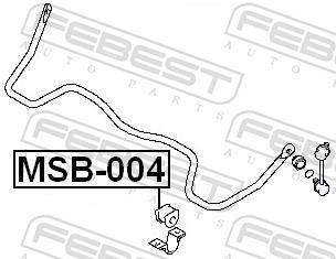 Suspension, stabilisateur FEBEST ref. MSB-004