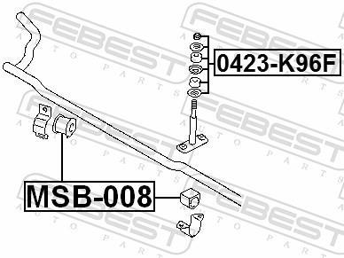 Suspension, stabilisateur FEBEST MSB-008