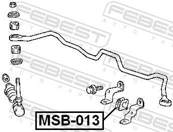 Suspension, stabilisateur FEBEST ref. MSB-013