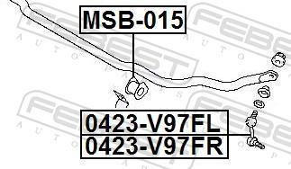 Suspension, stabilisateur FEBEST MSB-015