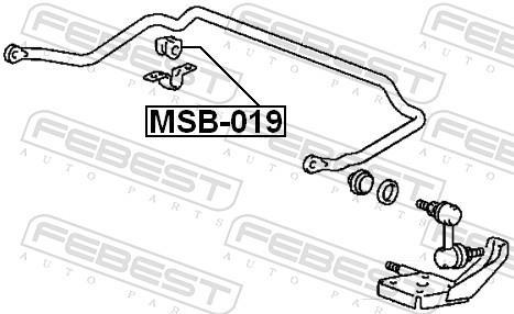 Suspension, stabilisateur FEBEST ref. MSB-019