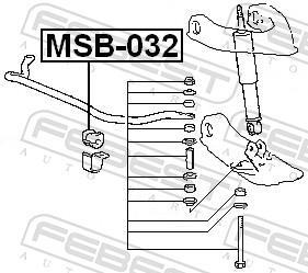 Suspension, stabilisateur FEBEST MSB-032