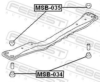 Silentblock del puente trasero FEBEST ref. MSB-035