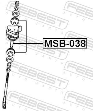 Suspensão, braço oscilante FEBEST ref. MSB-038