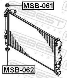 Suspension, radiateur FEBEST ref. MSB-061