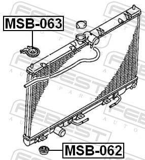 Suspension, radiateur FEBEST ref. MSB-063
