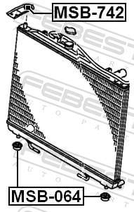Suspension, radiateur FEBEST ref. MSB-064