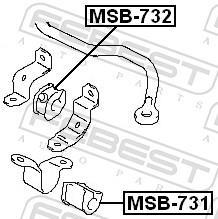 Suspension, stabilisateur FEBEST MSB-732