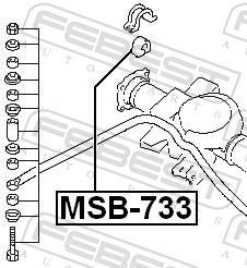 Suspension, stabilisateur FEBEST MSB-733