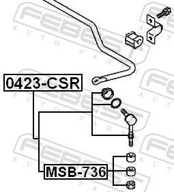 Suspension, jambe d'essieu FEBEST ref. MSB-736