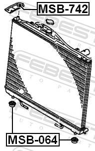 Suspension, radiateur FEBEST MSB-742
