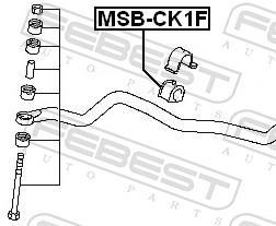 Suspension, stabilisateur FEBEST ref. MSB-CK1F