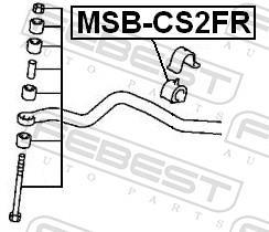 Suspension, stabilisateur FEBEST MSB-CS2FR