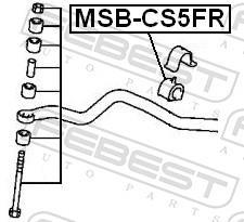 Suspension, stabilisateur FEBEST MSB-CS5FR