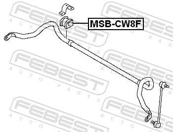 Suspension, stabilisateur FEBEST ref. MSB-CW8F
