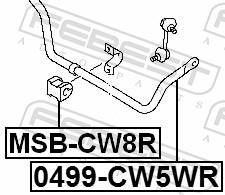 Suspension, stabilisateur FEBEST ref. MSB-CW8R