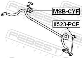 Suspension, stabilisateur FEBEST MSB-CYF