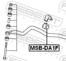 Suspension, stabilisateur FEBEST MSB-DA1F