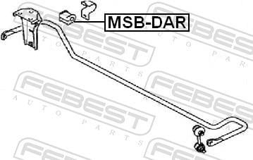 Suspension, stabilisateur FEBEST MSB-DAR