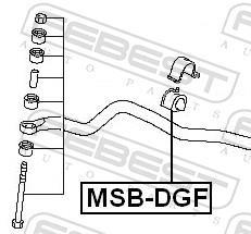 Suspension, stabilisateur FEBEST MSB-DGF